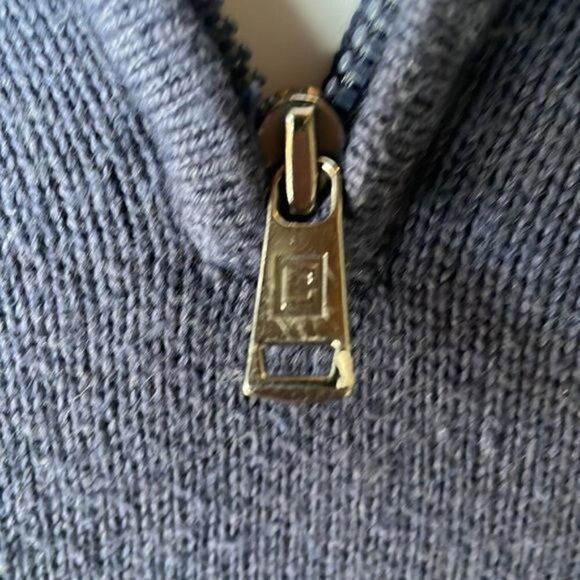 Chaps Men’s “Newport Navy” Knit Sweater with Logo & 1/4 Zipper (Size: Medium) - Picture 8 of 8